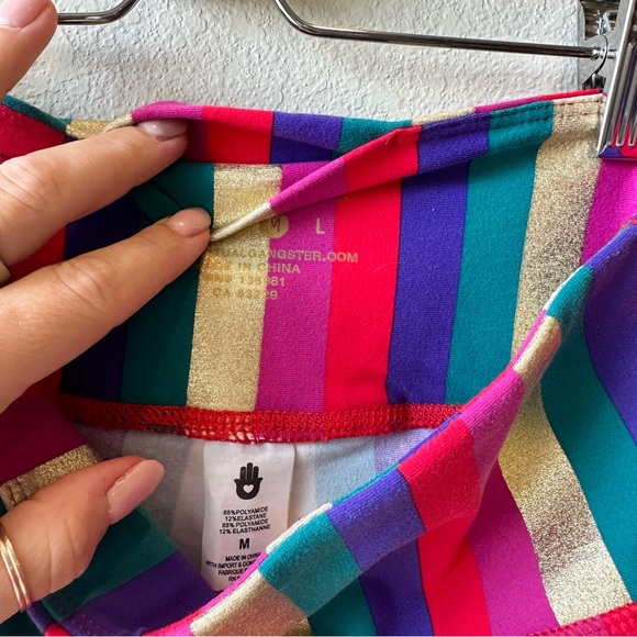 Spiritual Gangster Striped Biker Short - Picture 6 of 7